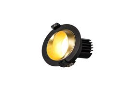 DM202406  Bonia 9 Tridonic Powered 9W 3000K 840lm 24° CRI>90 LED Engine Black/Gold Fixed Recessed Spotlight, IP20